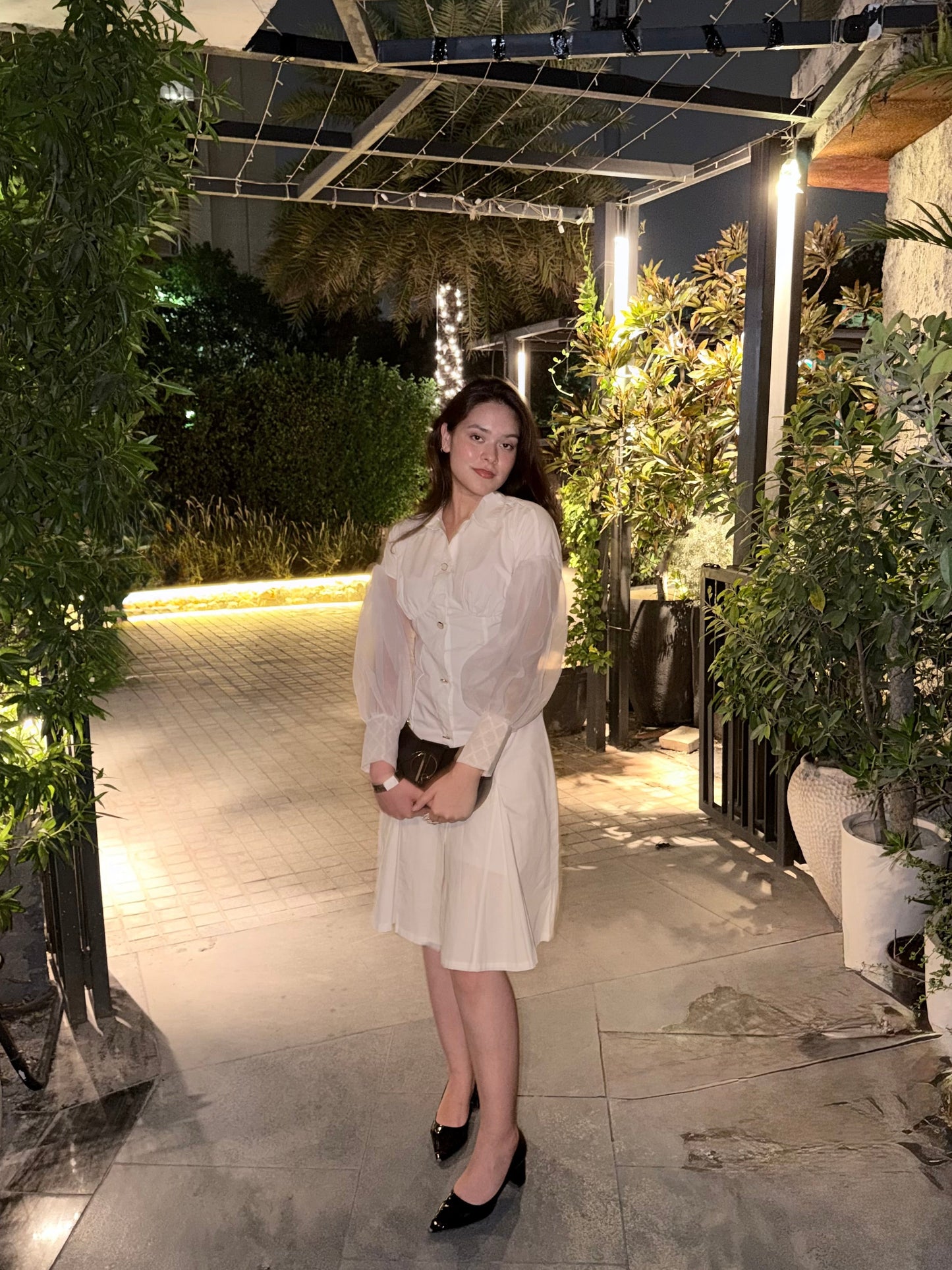 Veiled Shirt Dress